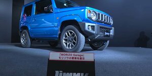 Toyota-Chef bringt seinen Suzuki Jimny zu einer Automesse mit
