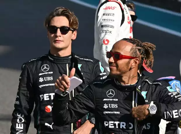 Alexander Albon, George Russell, Lewis Hamilton, Oscar Piastri Titel-Bild zur News: Alexander Albon, George Russell, Lewis Hamilton, Oscar Piastri