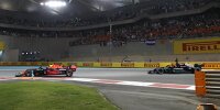 Max Verstappen (Red Bull) vor Lewis Hamilton (Mercedes) beim Formel-1-Rennen in Abu Dhabi 2021