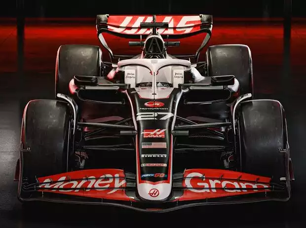 Haas VF-24 bei seiner Präsentation im Februar 2024 Titel-Bild zur News: Haas VF-24 bei seiner Präsentation im Februar 2024