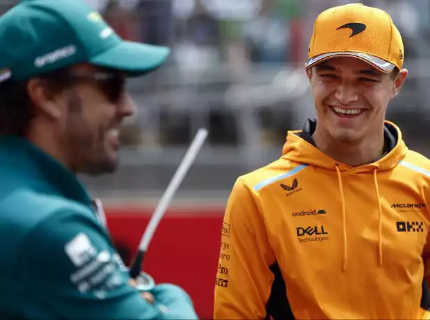 Lando Norris, Fernando Alonso Titel-Bild zur News: Lando Norris, Fernando Alonso