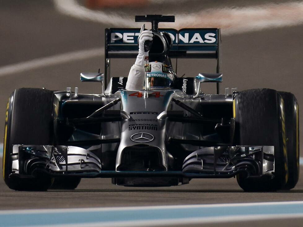 Lewis Hamilton jubelt über seinen Formel-1-WM-Titel 2014