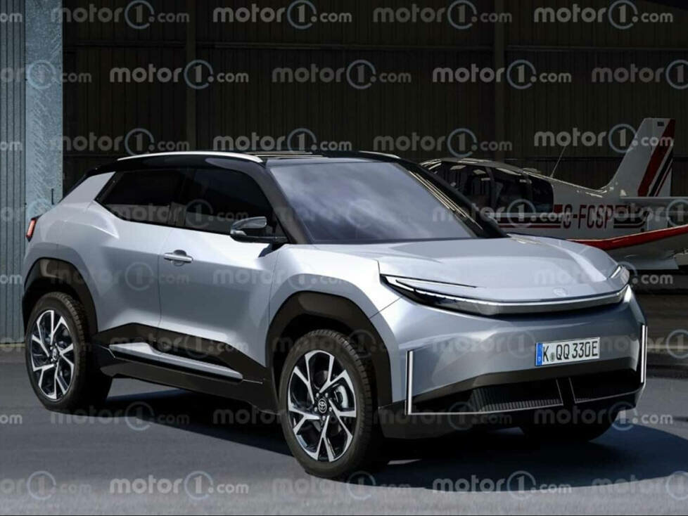 Toyota bZ2X im Rendering von Motor1.com