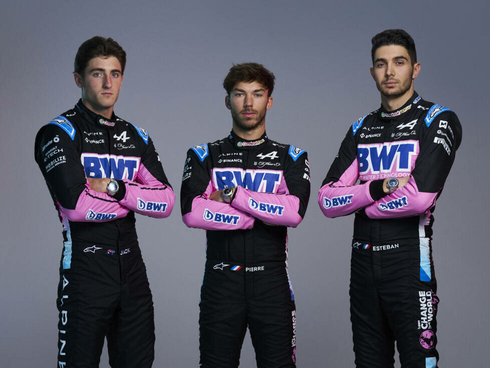 Jack Doohan, Pierre Gasly und Esteban Ocon