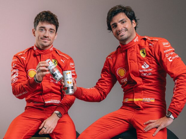 Titel-Bild zur News: Charles Leclerc und Carlos Sainz (Ferrari)