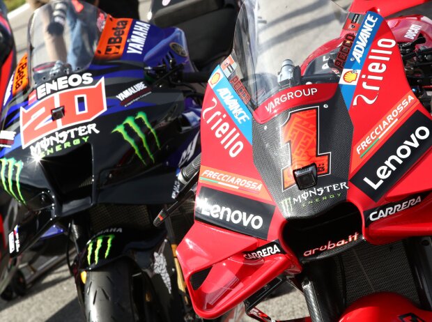 MotoGP-Bikes von Ducati und Yamaha MotoGP-Bikes von Ducati und Yamaha