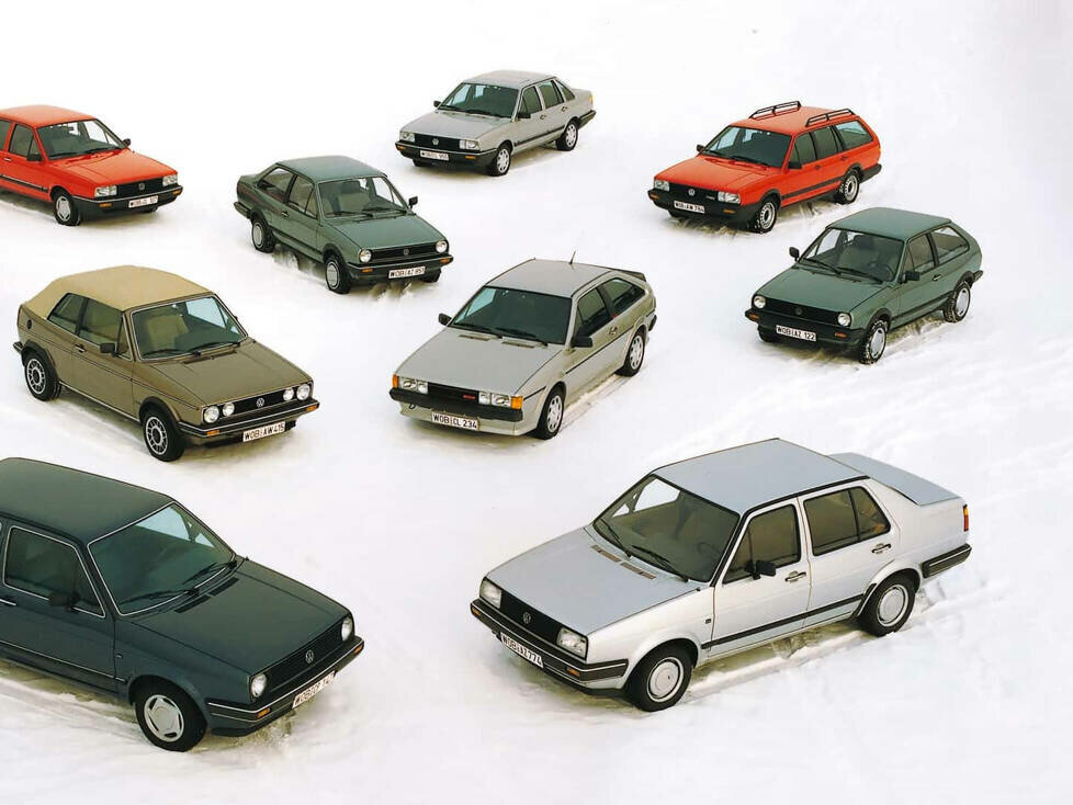 VW-Modellpalette Mitter der 1980er-Jahre