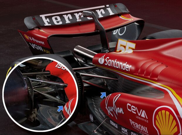 Titel-Bild zur News: Die Hinterradaufhängung des Ferrari SF-24 für die Formel-1-Saison 2024