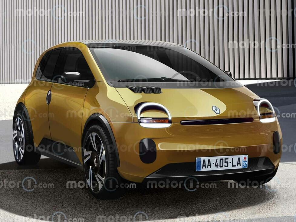 Renault Twingo EV (2026) als Rendering von Motor1.com