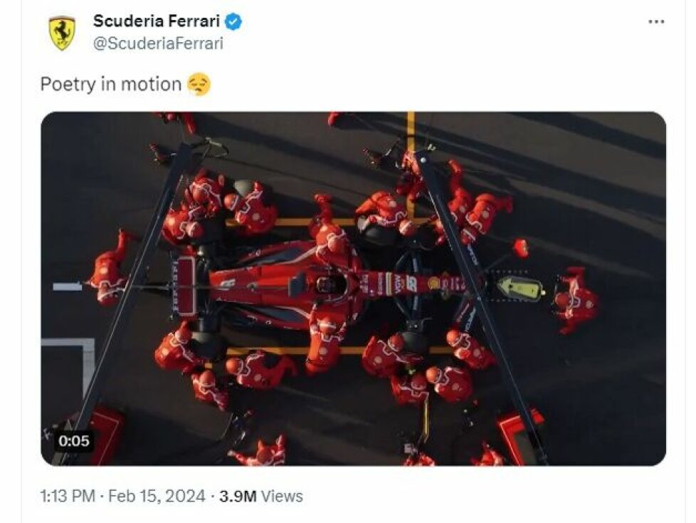 Ein Ferrari-Tweet