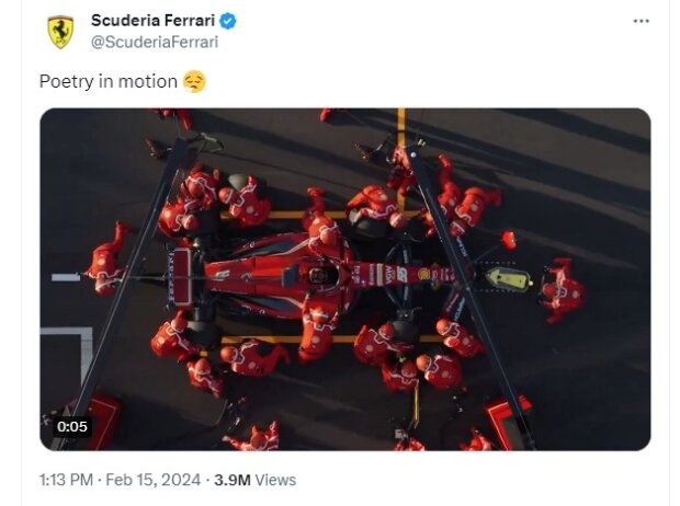 Titel-Bild zur News: Ein Ferrari-Tweet