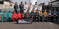 Das Abschlussfoto der Formel-1-Piloten beim Finale 2023 in Abu Dhabi