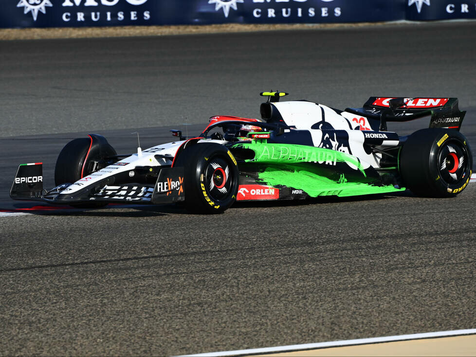 Yuki Tsunoda (AlphaTauri T04) bei Formel-1-Testfahrten in Bahrain 2023