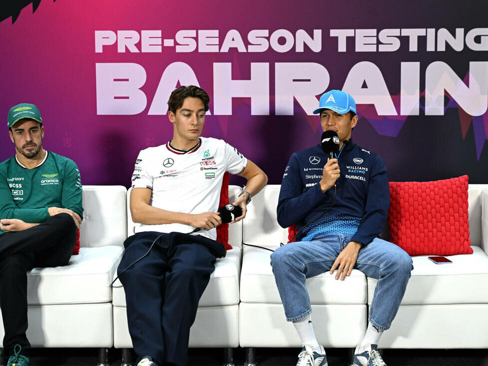 Fernando Alonso, George Russell, Alexander Albon