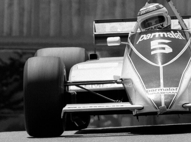 Pullrod-Aufhängung am Brabham BT49C von Nelson Piquet in der Formel-1-Saison 1981