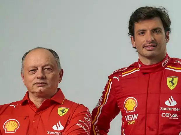 Frederic Vasseur, Carlos Sainz Titel-Bild zur News: Frederic Vasseur, Carlos Sainz