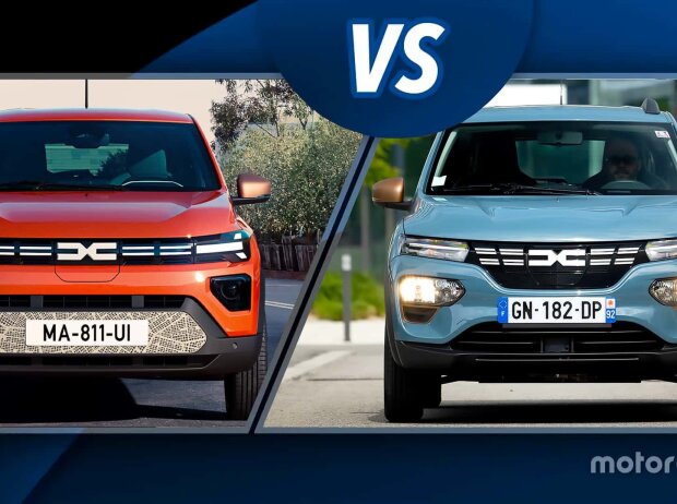 Titel-Bild zur News: Neuer und alter Dacia Spring im Vergleich