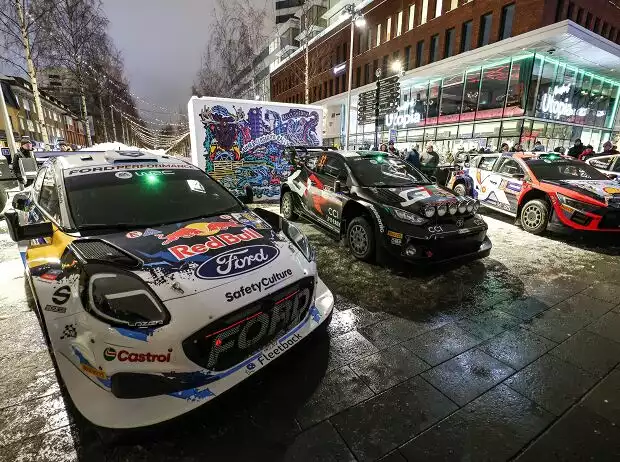 Autos der drei WRC-Hersteller M-Sport-Ford, Toyota und Hyundai Titel-Bild zur News: Autos der drei WRC-Hersteller M-Sport-Ford, Toyota und Hyundai