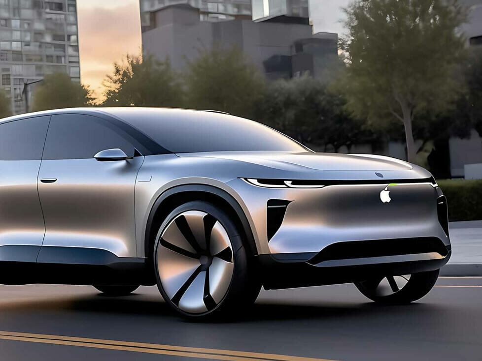 AI-Rendering eines Apple-Autos