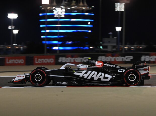 Titel-Bild zur News: Nico Hülkenberg (Haas VF-24) im Training zum Formel-1-Rennen in Bahrain 2024