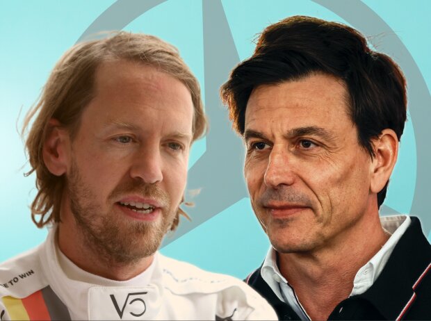 Titel-Bild zur News: Sebastian Vettel, Toto Wolff