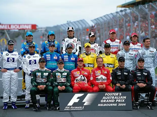 Das Formel-1-Fahrerfoto vor dem Beginn der Saison 2004 in Australien Titel-Bild zur News: Das Formel-1-Fahrerfoto vor dem Beginn der Saison 2004 in Australien