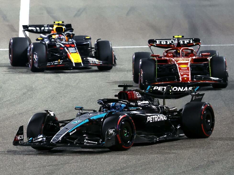 George Russell, Carlos Sainz, Sergio Perez
