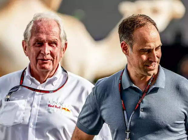 Titel-Bild zur News: Helmut Marko und Oliver Mintzlaff im Paddock in Saudi-Arabien