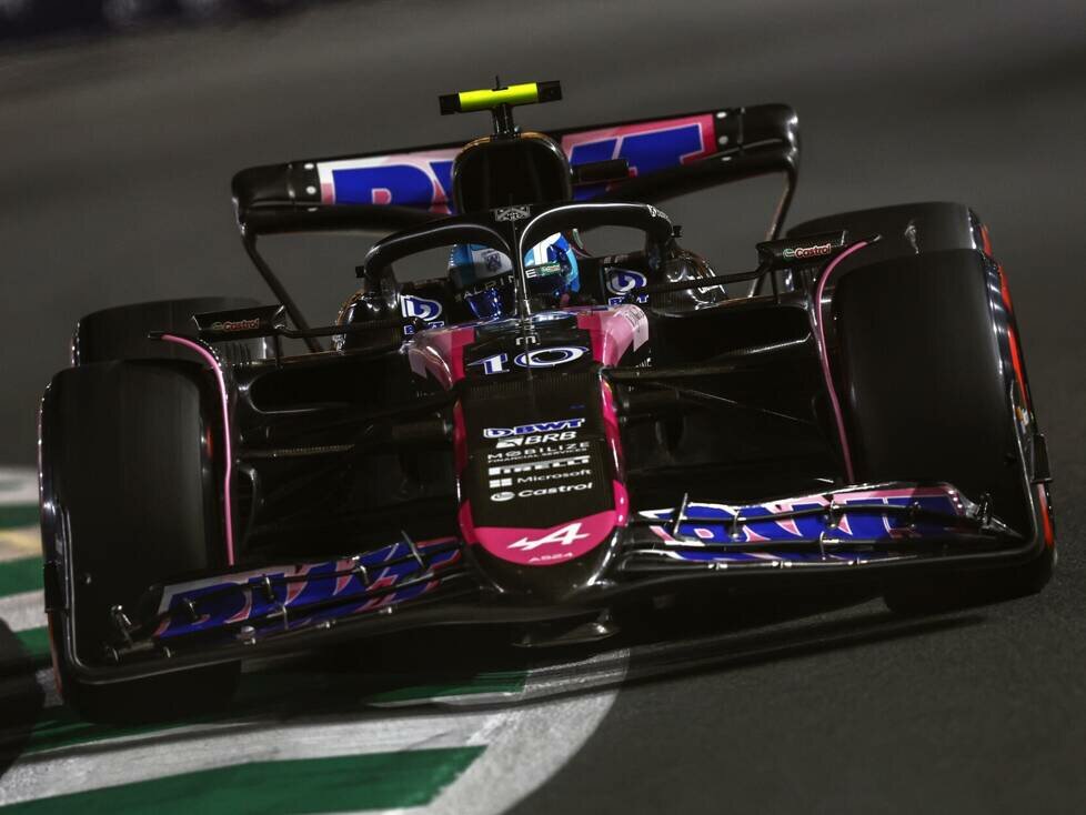 Alpine-Pilot Pierre Gasly beim Forme-1-Qualifying in Dschidda 2024