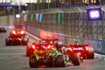 Alexander Albon (Williams), Esteban Ocon (Alpine) und Valtteri Bottas (Sauber) 