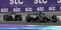 George Russell, Lewis Hamilton (Mercedes W15) beim Formel-1-Rennen in Saudi-Arabien 2024