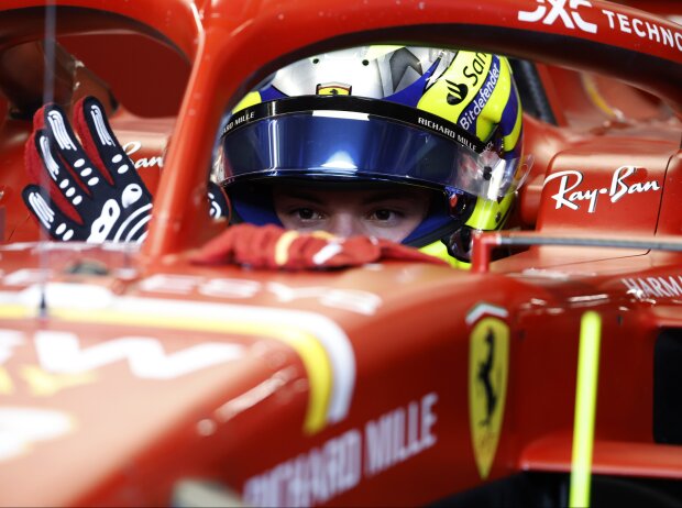 Premiere im aktuellen Formel-1-Ferrari: Oliver Bearman