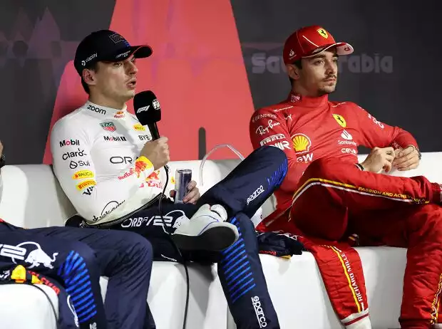 Max Verstappen, Charles Leclerc Titel-Bild zur News: Max Verstappen, Charles Leclerc