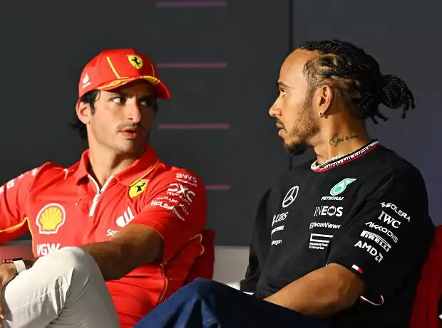 Titel-Bild zur News: Carlos Sainz, Lewis Hamilton