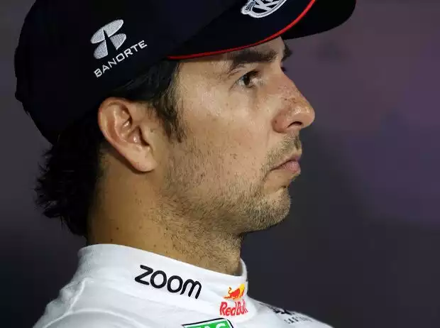 Titel-Bild zur News: Sergio Perez in der Formel-1-Pressekonferenz 2024