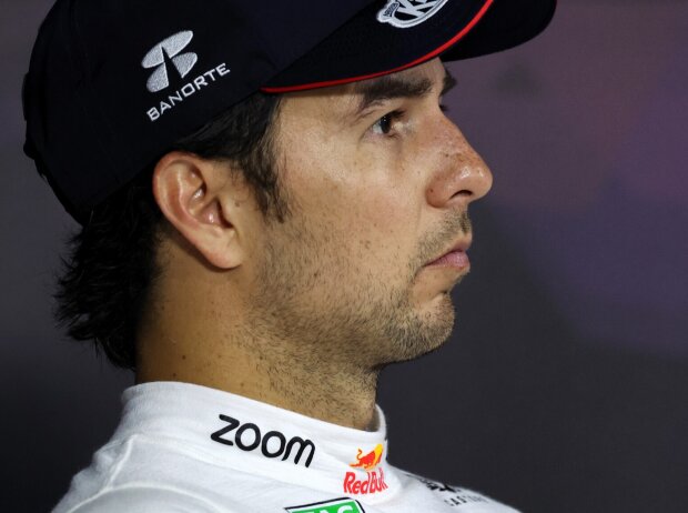Titel-Bild zur News: Sergio Perez in der Formel-1-Pressekonferenz 2024