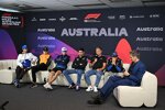 Daniel Ricciardo (Racing Bulls), Oscar Piastri (McLaren), Logan Sargeant (Williams), Esteban Ocon (Alpine), Kevin Magnussen (Haas) und Sergio Perez (Red Bull) 