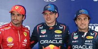Carlos Sainz, Max Verstappen und Sergio Perez beim Formel-1-Qualifying in Melbourne 2024