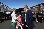 Fernando Alonso (Aston Martin) und Stefano Domenicali 