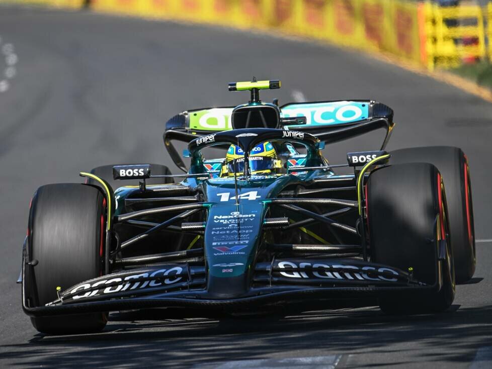 Fernando Alonso im Aston Martin AMR24 beim Formel-1-Rennen in Australien 2024