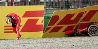 Sebastian Vettel (Ferrari) nach seinem Unfall beim Formel-1-Rennen in Hockenheim 2018