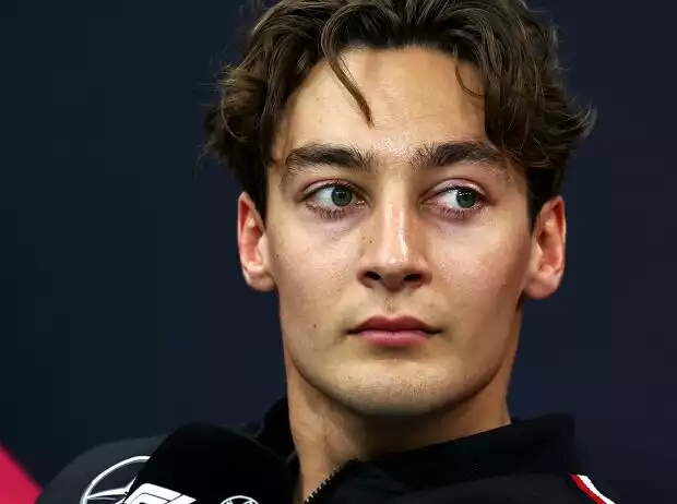 Mercedes-Fahrer George Russell in der Formel-1-Pressekonferenz Titel-Bild zur News: Mercedes-Fahrer George Russell in der Formel-1-Pressekonferenz