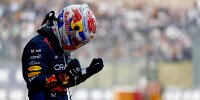 Max Verstappen (Red Bull) jubelt nach dem Sieg beim Formel-1-Rennen in Suzuka 2024