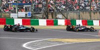 Oscar Piastri (McLaren MCL38) vor George Russell (Mercedes W15) beim Formel-1-Rennen in Japan 2024