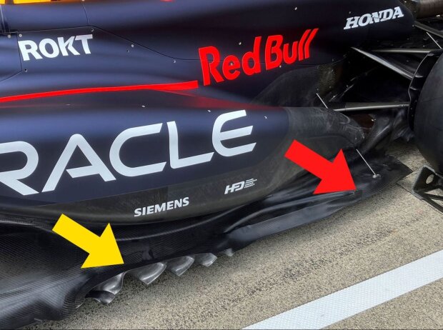 Unterboden-Updates am Red Bull RB20 beim Formel-1-Rennen in Japan 2024 Unterboden-Updates am Red Bull RB20 beim Formel-1-Rennen in Japan 2024