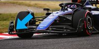Modifizierter Frontflügel am Williams FW46 von Alexander Albon beim Formel-1-Rennen in Japan 2024