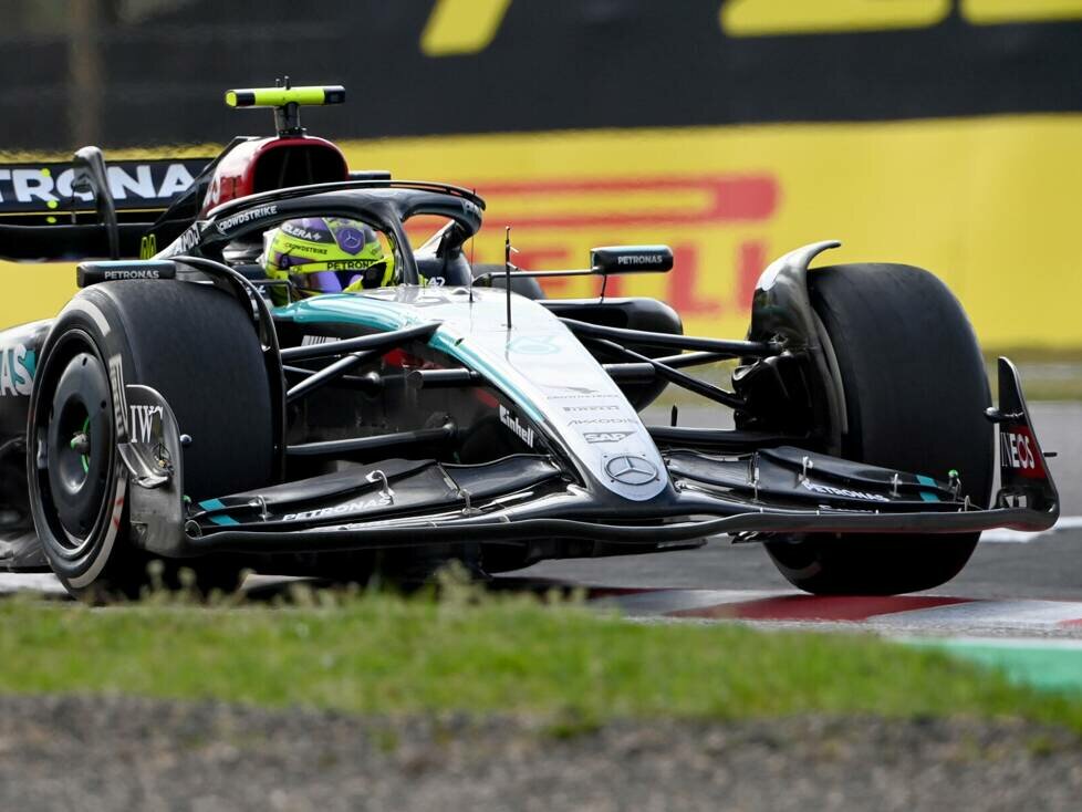 Lewis Hamilton im Mercedes W15 beim Formel-1-Rennen in Japan 2024
