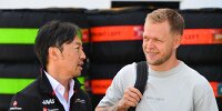 Haas-Teamchef Ayao Komatsu und Kevin Magnussen