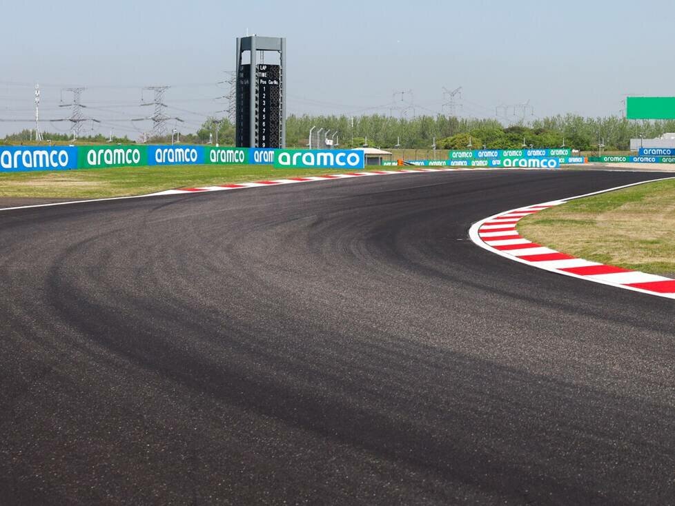 Die Asphaltbeschaffenheit beim Grand Prix von China 2024 in Schanghai