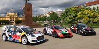 WRC-Autos von M-Sport, Hyundai und Toyota